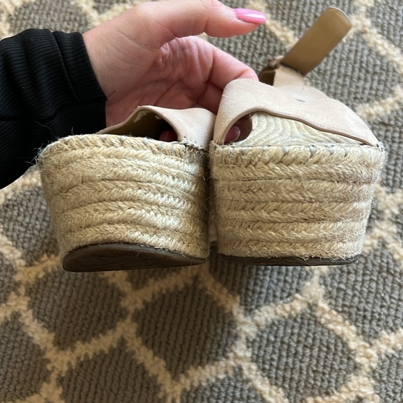 MARC FISHER Renni Espadrille Platform Wedge Sandal in Light Pink Natural - Picture 8 of 8